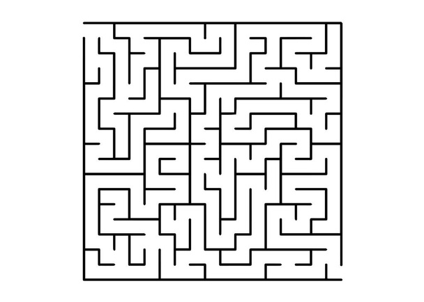 Layout vettoriale bianco con labirinto nero, indovinello. Illustrazione astratta con labirinto su sfondo bianco. Concetto per libri, riviste con compiti complessi
. - Vettoriali, immagini