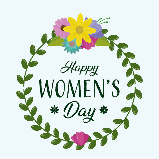 Feliz Dia das Mulheres - Vetor, Imagem