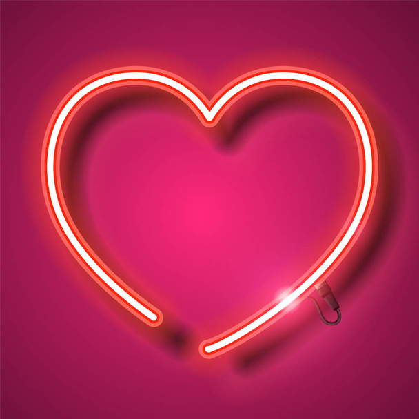Banner de luz abstrato com quadro de coração
  - Vetor, Imagem