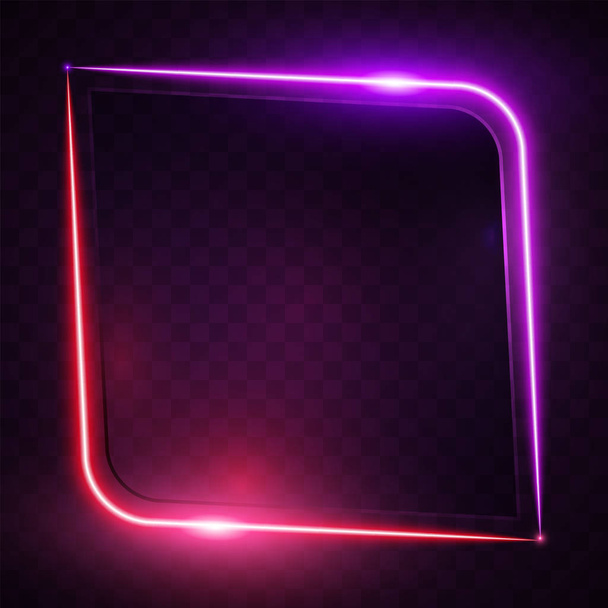 Abstract purple neon banner - Vector, Image
