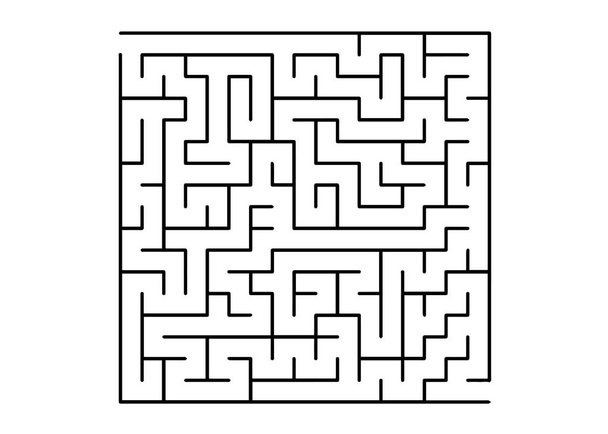 Texture vectorielle blanche avec un labyrinthe noir, jeu. Illustration abstraite avec labyrinthe sur fond blanc. Modèle pour enfants livres, magazines
. - Vecteur, image