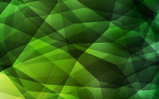 Light Green vector abstract polygonal template. A completely new color illustration in a polygonal style. New template for your brand book. - Vector, Image