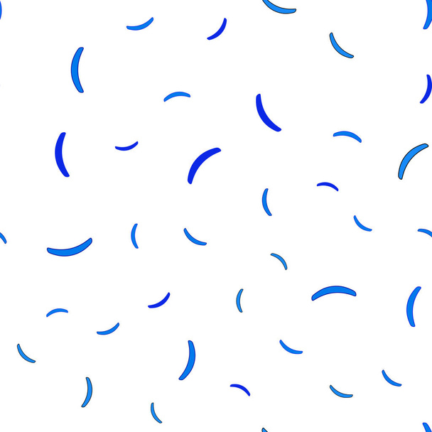 Donkerblauw vector naadloze achtergrond met gebogen lijnen. Een steekproef met kleurrijke lijnen, vormen. Kleurrijke golfpatroon voor uw ontwerp. - Vector, afbeelding