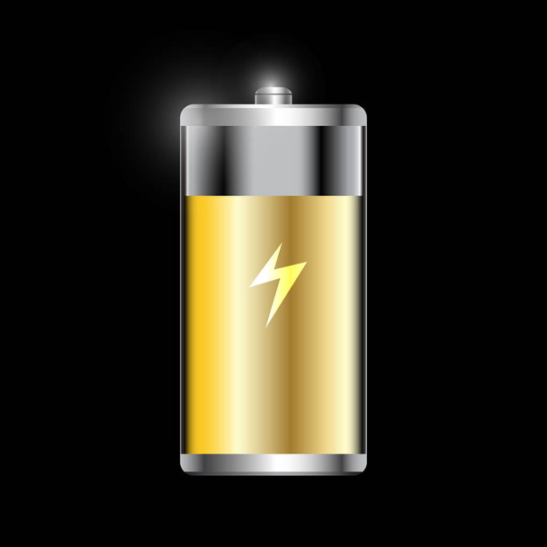 icon battery low and full - Vector, Image