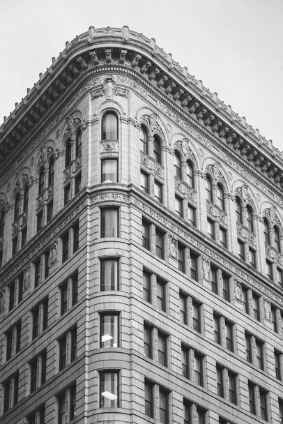 Architectural details of the Flatiron Building in Manhattan, New York City - Foto, Imagem