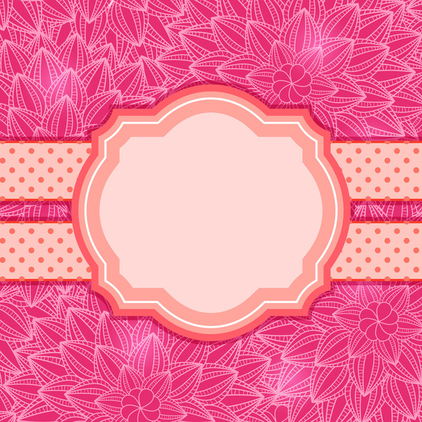 Stylish Pink Card - Vector, afbeelding