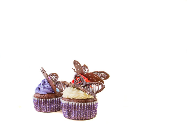 Schokolade Schmetterling Cupcakes - Foto, Bild