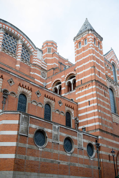 London, United Kingdom, 31st January 2019:- Westminster Cathedral, the largest and mother church for Catholics in the UK - Photo, image