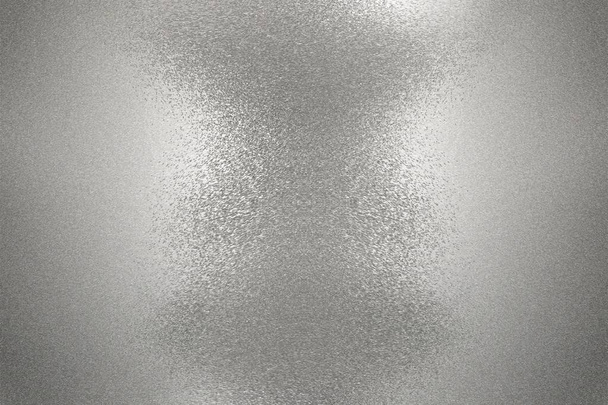 Refleksja na szorstkich powierzchniach srebrnych ścian, abstrakcyjne tło - Zdjęcie, obraz