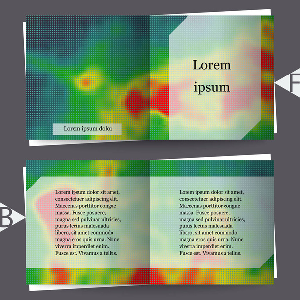 Colored heat map for temperature. Brochure template. Eps10 Vector illustration - Vector, Image