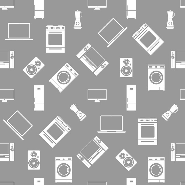 Household electrical appliances seamless pattern. Vector illustration. - Vector, Image
