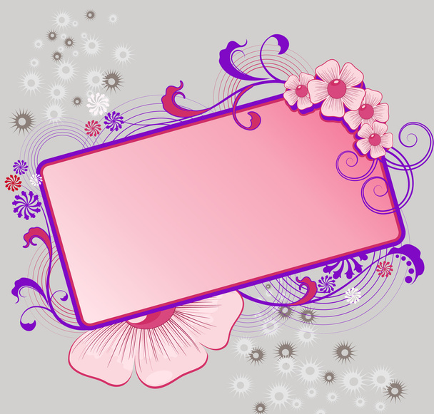 Floral frame for text - Vettoriali, immagini