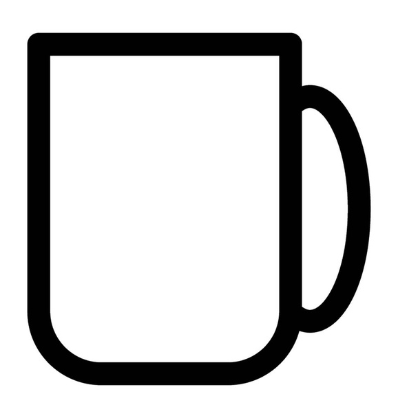 Line icon of teacup  - Vector, imagen