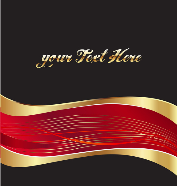 Gold and red background - Vector, Image