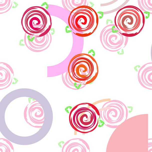 Valentine's Day, rose, flower, greeting card, vector background - Vektori, kuva