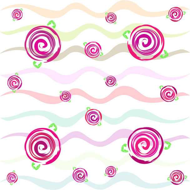 Valentine's Day, rose, flower, greeting card, vector background - Vettoriali, immagini