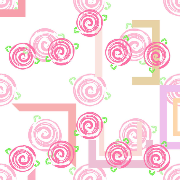 Valentine's Day, rose, flower, greeting card, vector background - Vector, Imagen