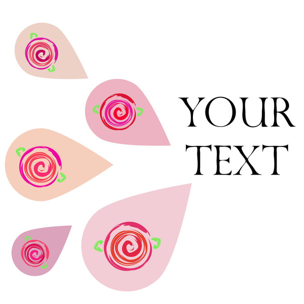 Valentine's Day, rose, flower, greeting card, vector background - Vector, Imagen