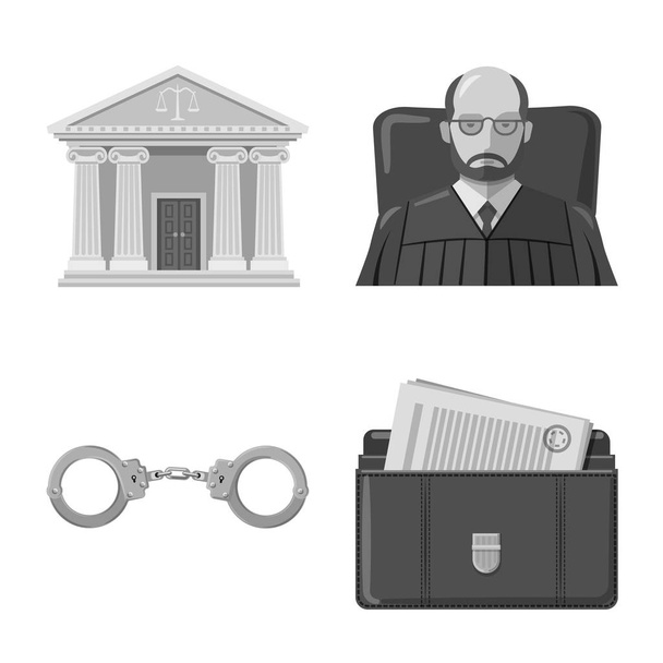 Ilustración vectorial de la ley y el icono del abogado. Colección de la ley y la justicia stock vector ilustración
. - Vector, imagen