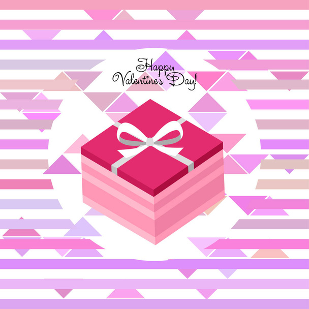 Valentine's Day, gift, greeting card, vector background - ベクター画像
