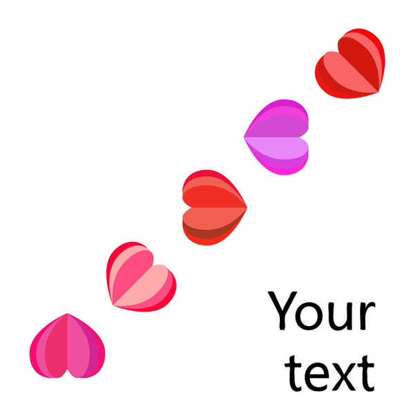 Valentine's Day, heart, greeting card, vector background - Вектор, зображення