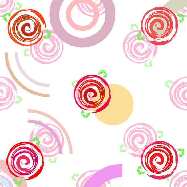 San Valentín, rosa, flor, tarjeta de felicitación, vector de fondo
 - Vector, imagen