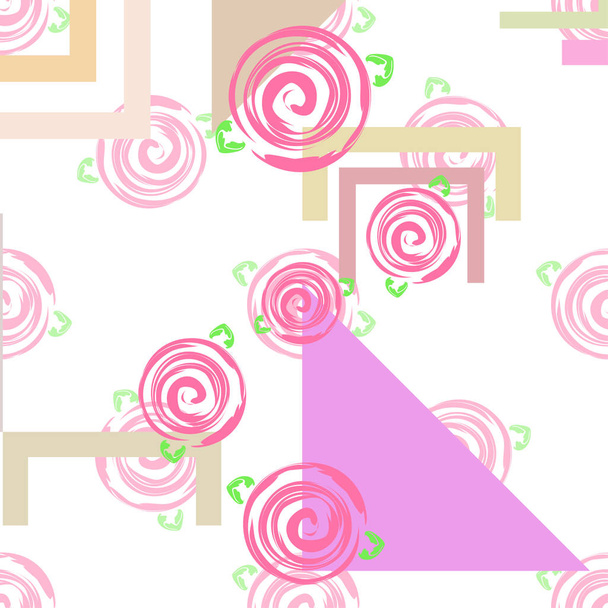 Valentine's Day, rose, flower, greeting card, vector background - Vector, imagen