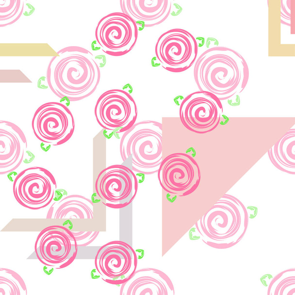 Valentine's Day, rose, flower, greeting card, vector background - Wektor, obraz