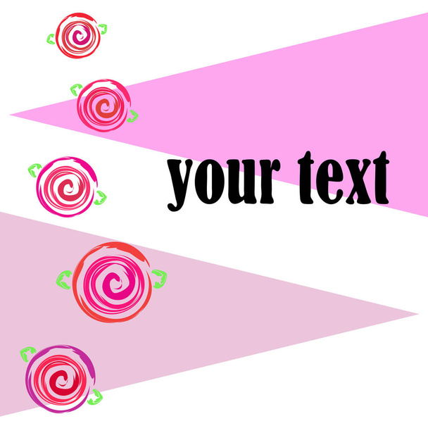 Valentine's Day, rose, flower, greeting card, vector background - Vektor, kép