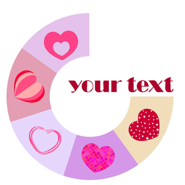 Valentine's Day, heart, greeting card, vector background - Vektor, kép