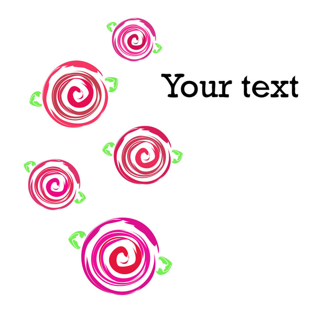 Valentine's Day, rose, flower, greeting card, vector background - Вектор,изображение
