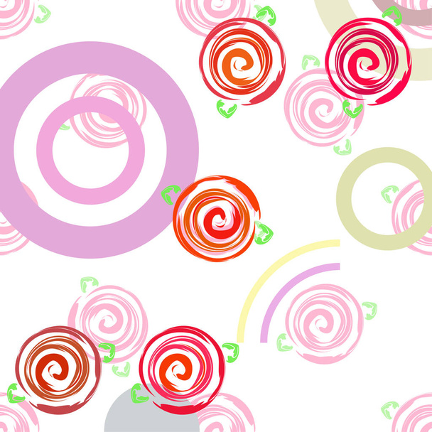 Valentine's Day, rose, flower, greeting card, vector background - Vector, afbeelding