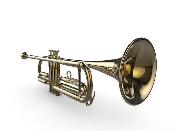 Kiiltävä 3d trumpetti
 - Valokuva, kuva