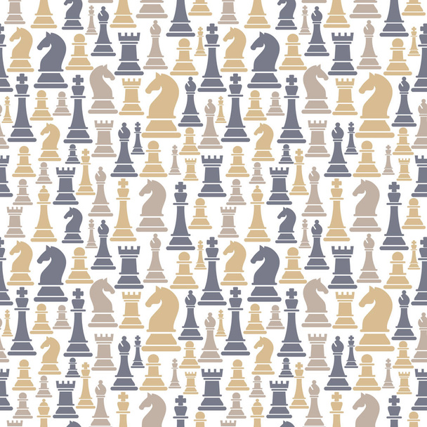 Seamless pattern with chess pieces. Vector illustration design. - Vetor, Imagem
