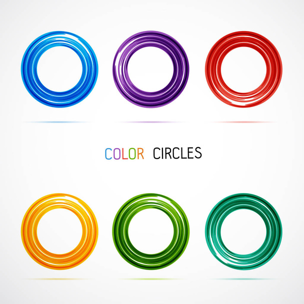 Color circles set. Vector illustration. - Vektor, kép