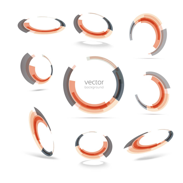 Color circles set. Vector illustration. - Vector, Imagen