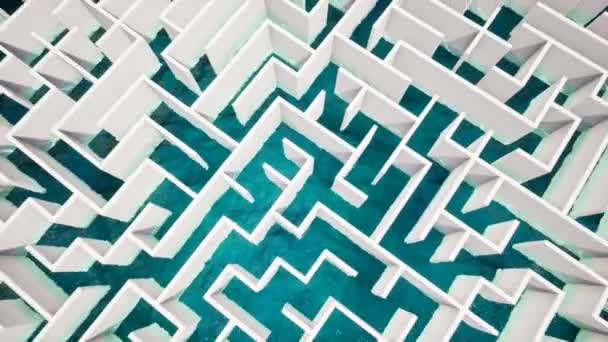 Success concept in white maze - Séquence, vidéo