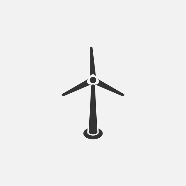 wind turbine icon, eco vector - Vector, Image