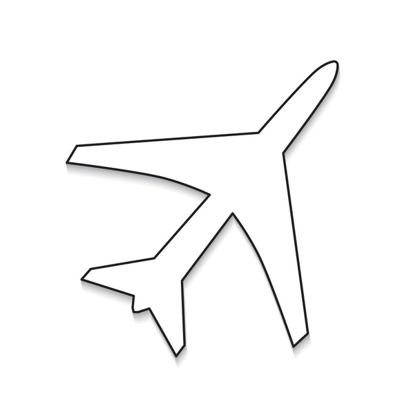 иконка самолета - векторная иллюстрация
 - Вектор,изображение