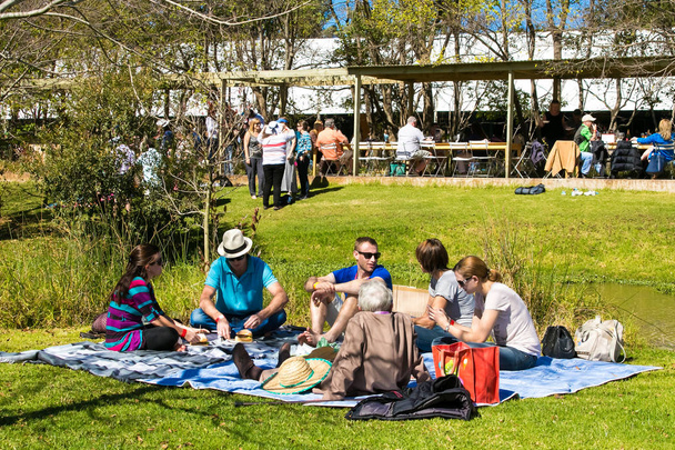 Johannesburg, South Africa - May 10 2014: Diverse People at an outdoor Food and Wine Festival - Valokuva, kuva