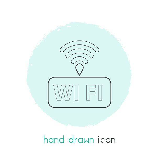 Wifi icon line element.  illustration of wifi icon line isolated on clean background for your web mobile app logo design. - Photo, Image
