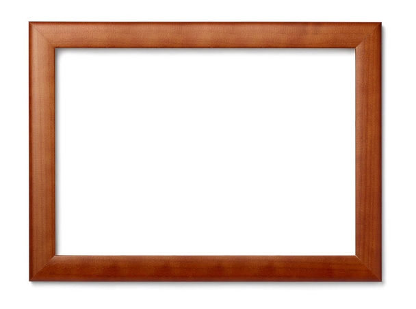 primer plano de un marco de madera vintage sobre fondo blanco
 - Foto, imagen