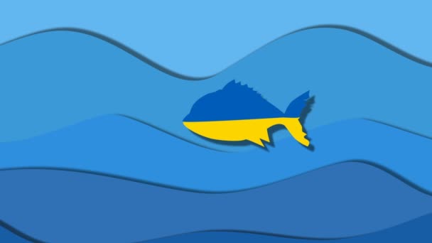 Ukraine fish ate Russia huge fish - Footage, Video