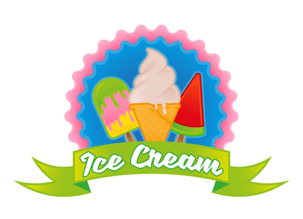 Jégkrém logó  - Vektor, kép