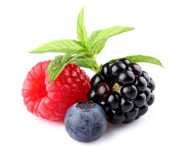 Fresh berries with mint - Фото, изображение