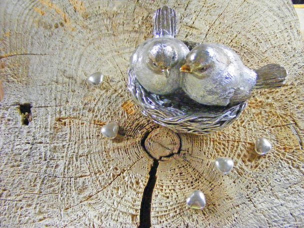 ezüst madarak Valentin nap - Fotó, kép