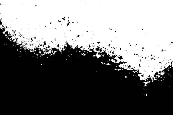 Black and white grunge urban texture vector with copy space. Abstract illustration surface dust and rough dirty wall background with empty template. Distress and grunge effect concept. Vector EPS10. - Vector, Image