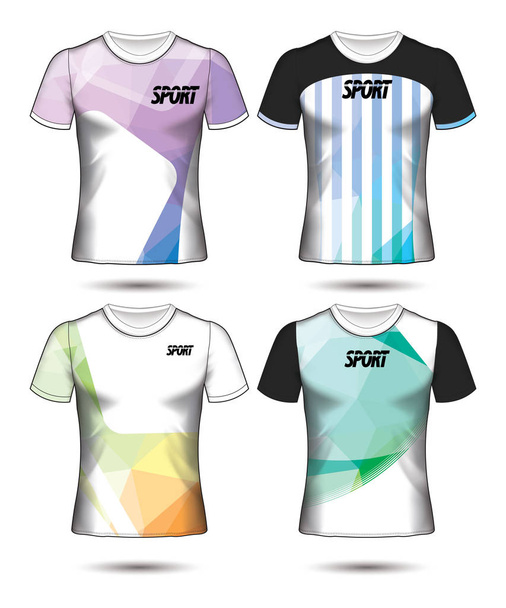 Joukko jalkapallo tai jalkapallo jersey malli t-paita tyyli, Suunnittele jalkapalloseura vektori kuva - Vektori, kuva