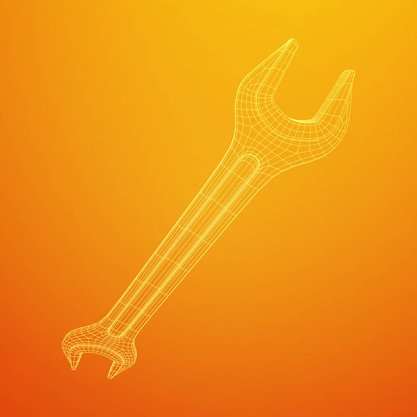Wrench. Spanner repair tool. - Vektor, obrázek