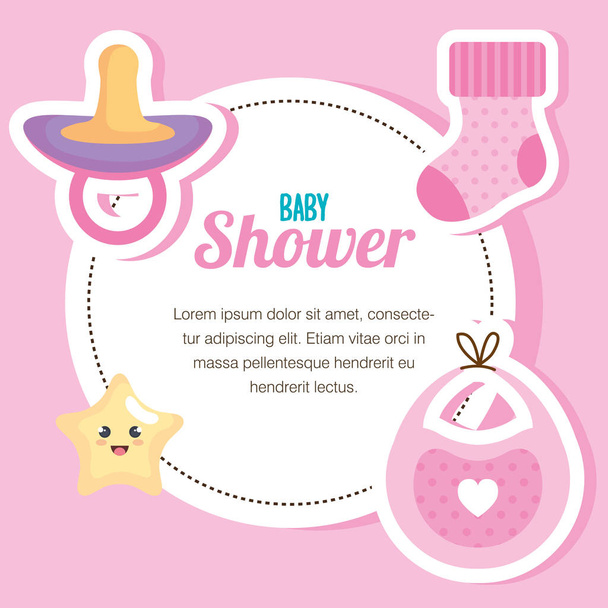 Baby shower kártya szettek - Vektor, kép